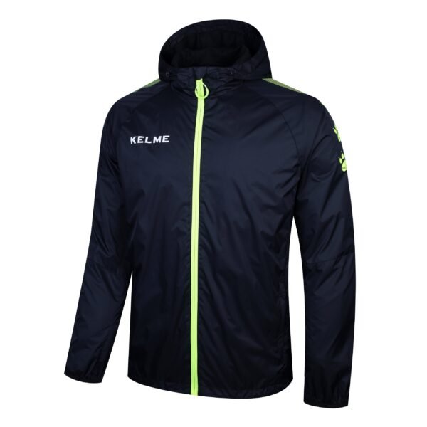 Cortavientos Impermeable Negro Amarillo Kelme