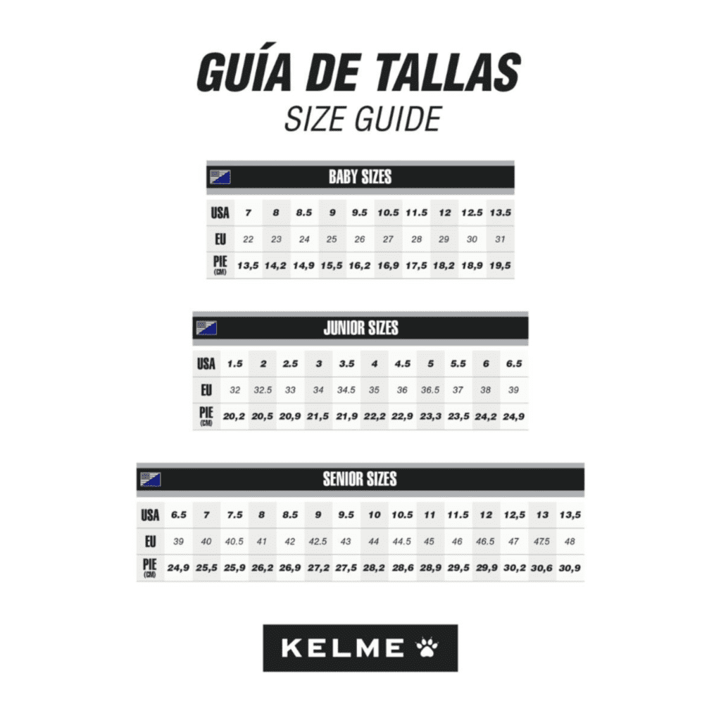 Kelme-Size-Guide