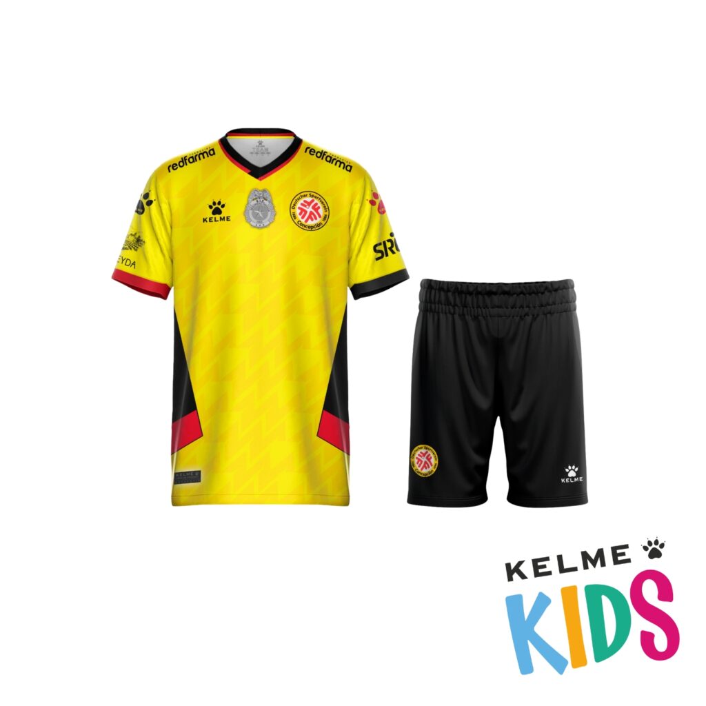 Indumentaria de Fútbol Local Niño Club Deportivo Alemán 2025 Kelme (1)