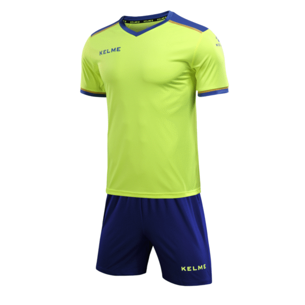 Indumentaria de Fútbol Segovia Amarillo Neon y Azul Royal