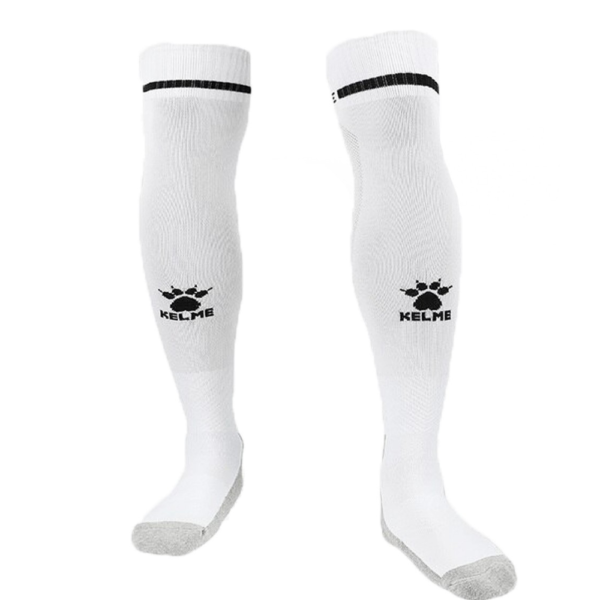 Medias de Fútbol Largo Completo Kelme | Blanco y Negro